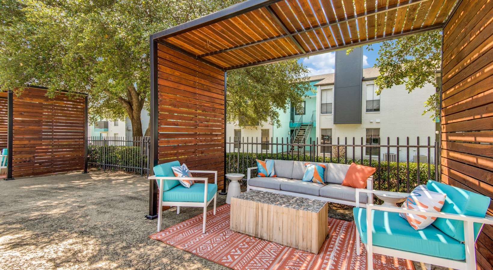 the patio area at The Booker